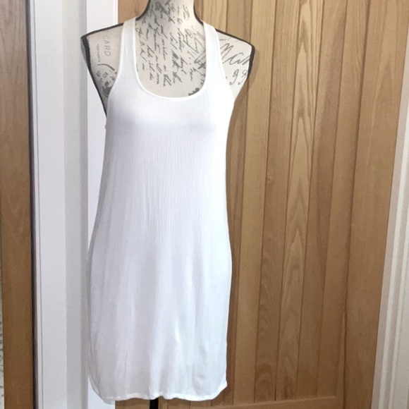 Splendid White Simple Racerback Tank Mini Dress. Worn once! Small - Picture 2 of 10